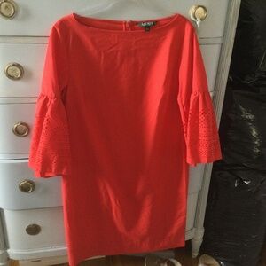 Lauren Ralph Lauren Red Shift Dress 8
